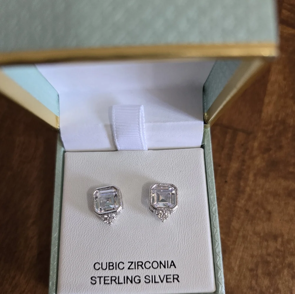 CZ Earrings - Picture 1 of 2